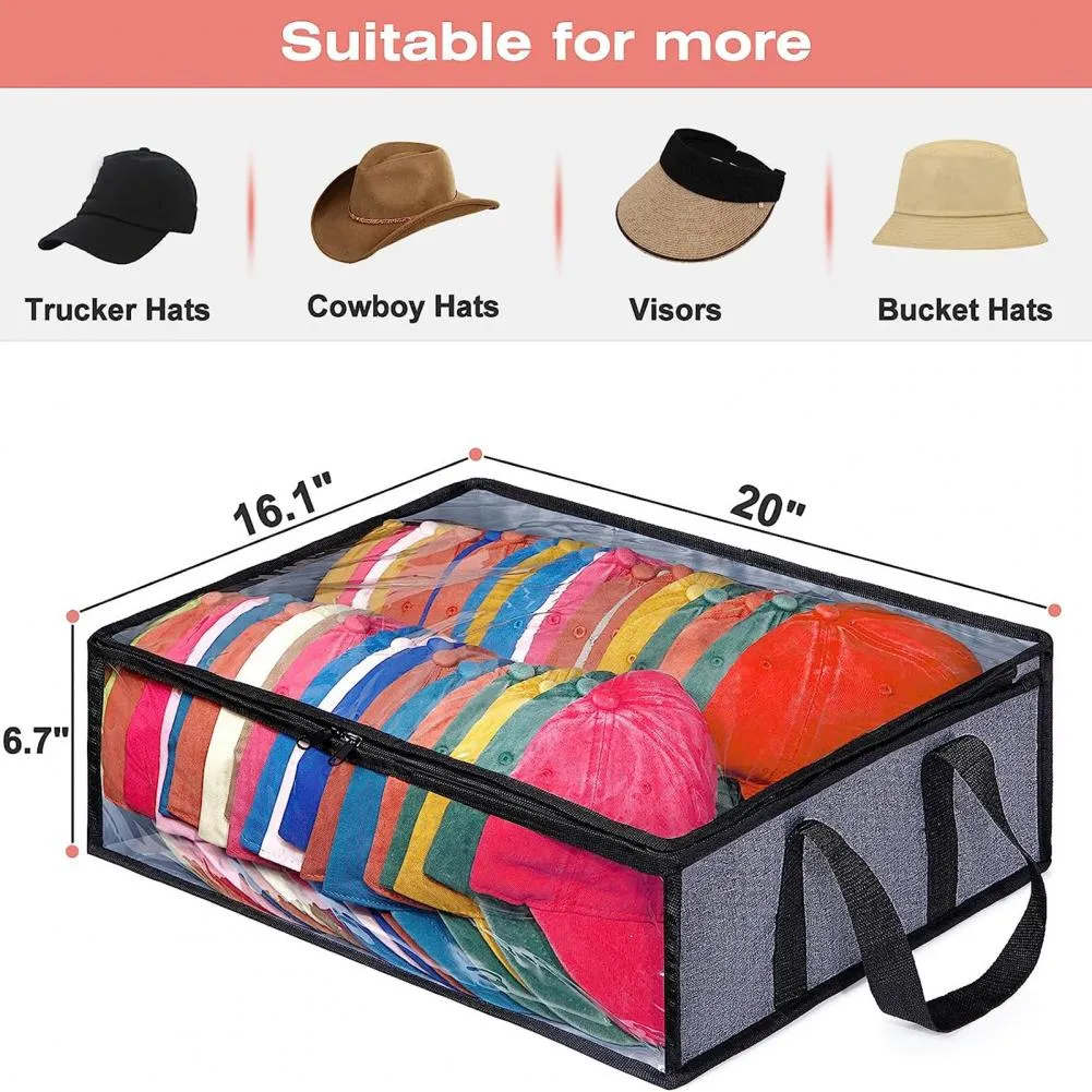 Foldable Round Brim Hat Storage Bag Wear-Resistant Caps
