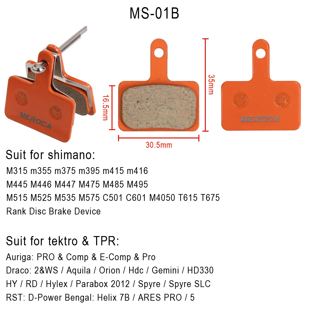 Ebike Brake Pads Teyssor Pairs Bike Disc Brake Pads Compatible