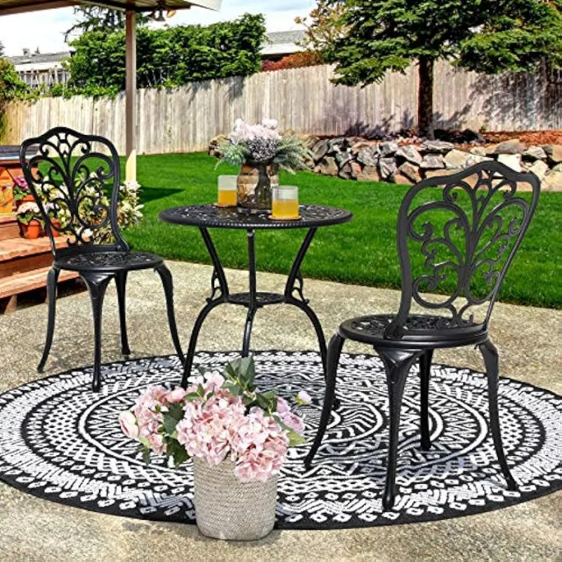 Nuu Garden All Weather Cast Aluminum Outdoor Bistro Table Set In With Chairs For Patio From Yichu01 141.65 DHgate.Com