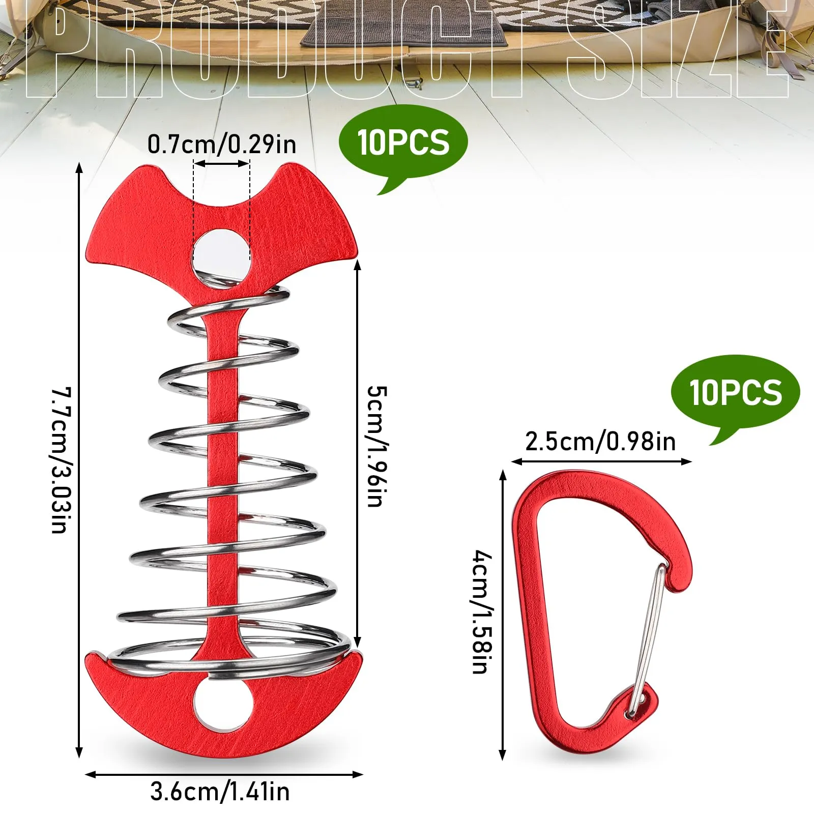 Set De 2 Piquets Ancre En Aluminium – Coupe-vent En Forme D’Arête De Poisson – Sans Perçage – Pour Tentes, Bâches, Barnums