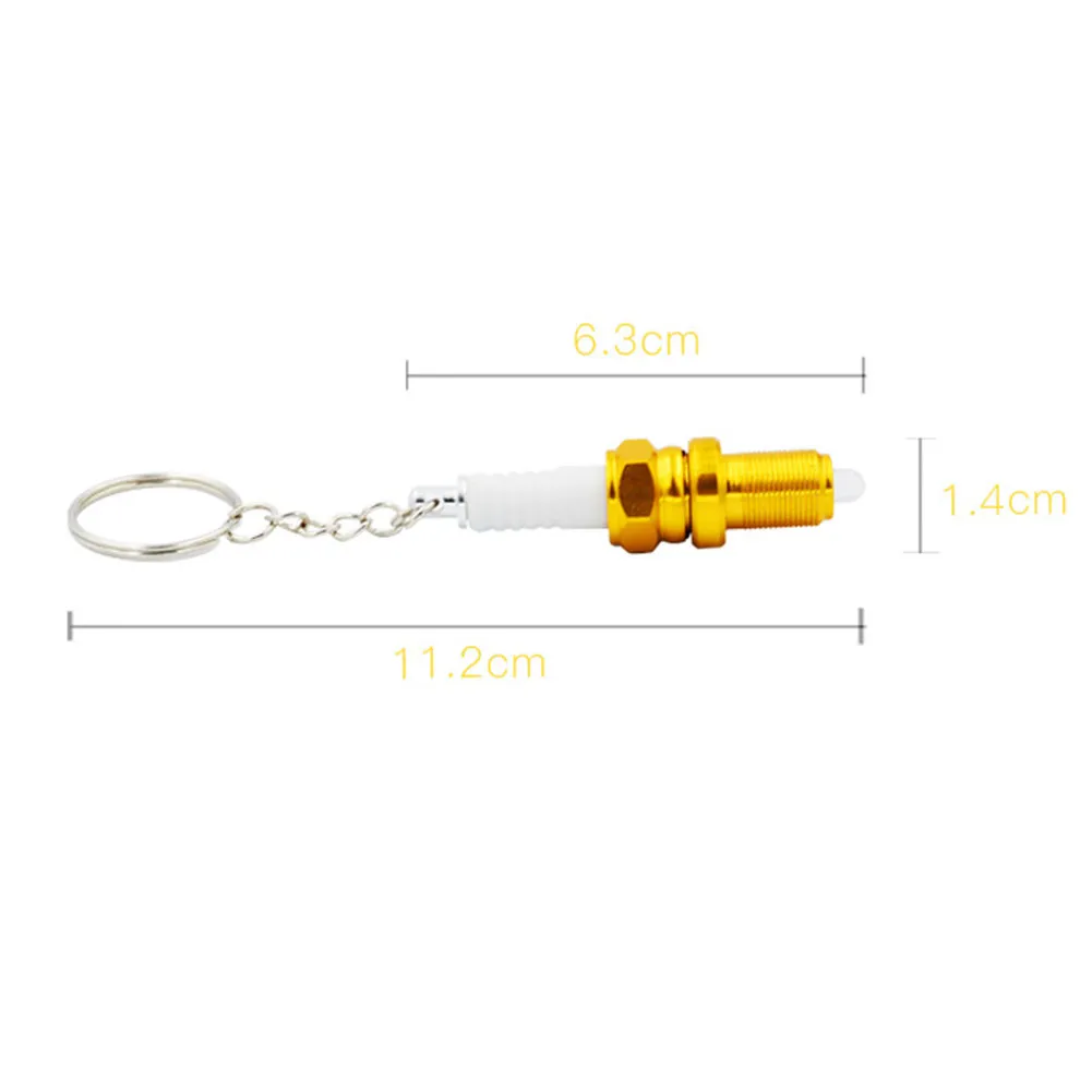 1Pc Fashion LED Key Chain Spark Plug Keychain Car Parts Keyring Gift - buy the best products in