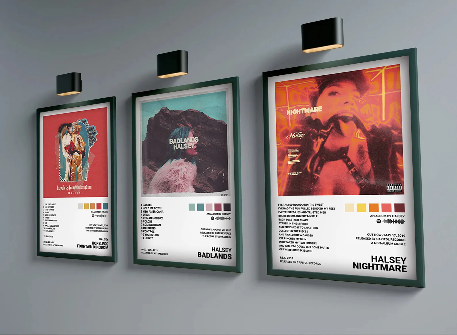 Badlands Album Covers Halsey Music Art Canvas Prints For Home Wall