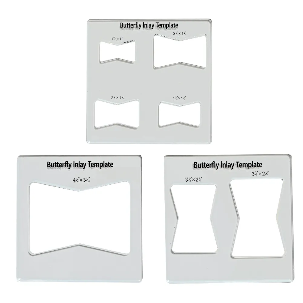 Craft Woodworking Butterfly Key Inlay Template Set 6x6 Inches Slot For ...
