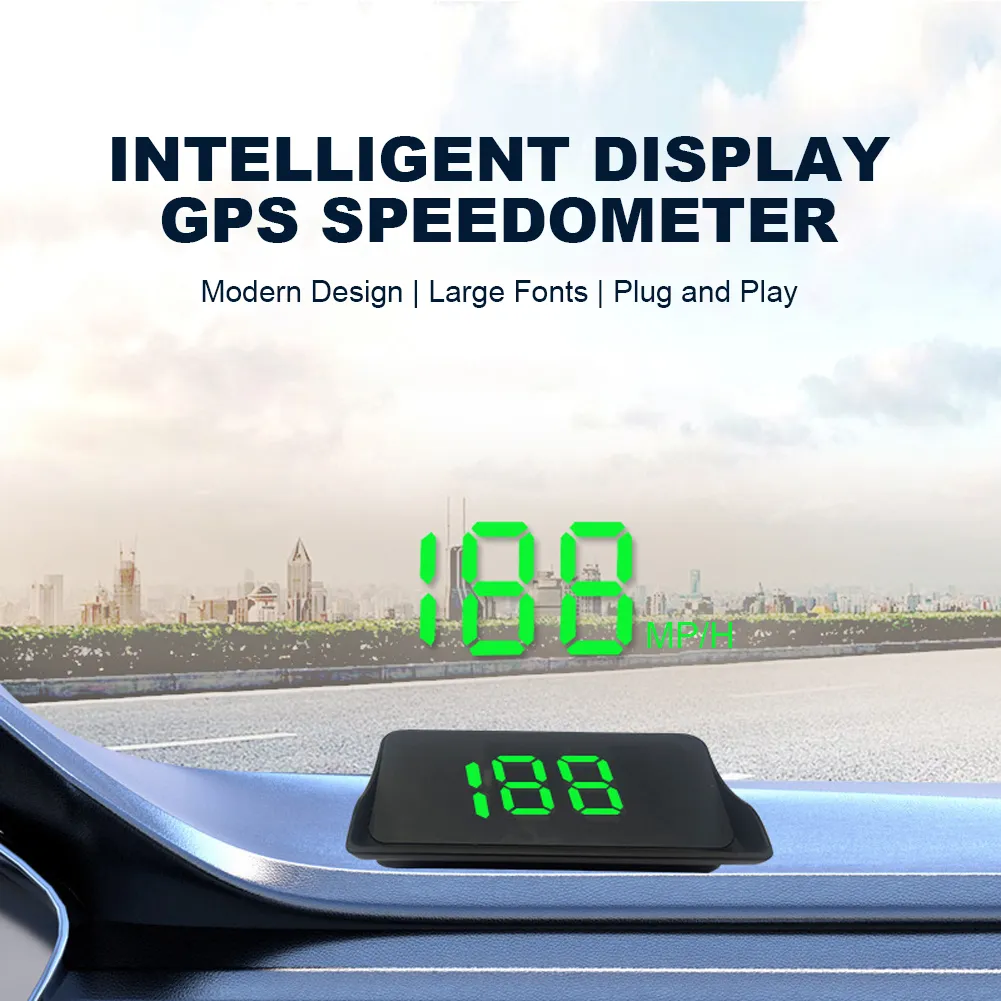 Projecteur HUD GPS Pour Voiture - Compteur De Vitesse Numérique Sur Pare-brise, Pour Trajets Quotidiens Et Voyages