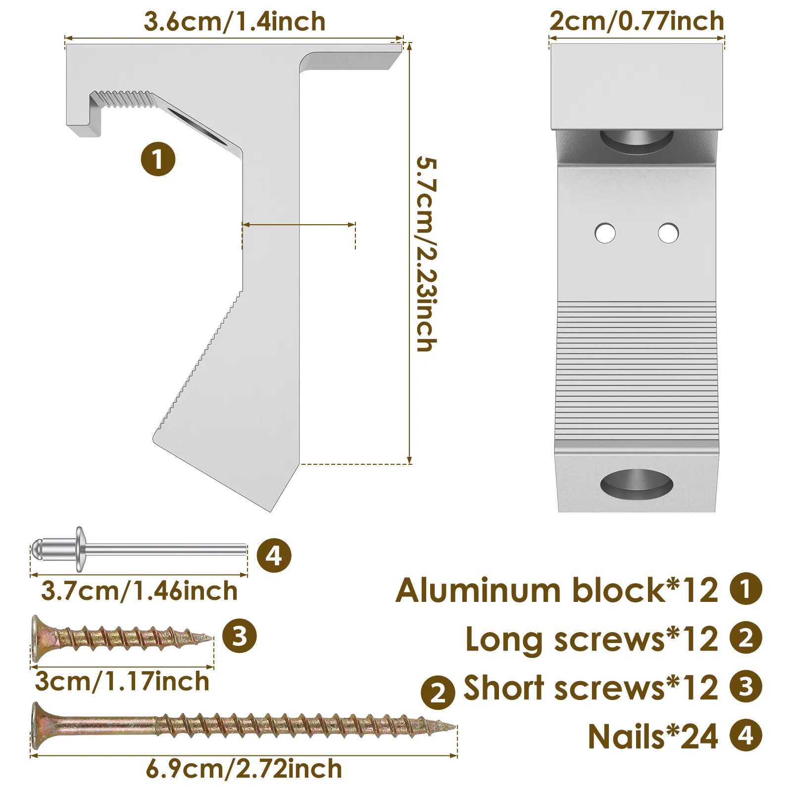 DHgate.com:Squeaky Floor Repair Kit 30/60Pcs Aluminum Alloy Eliminate ...