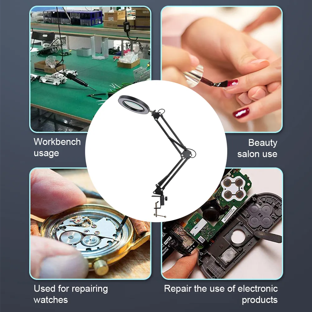 Table Led Magnifier 10X Swing Arm Table Lamp LED Illuminated Magnifier... From Ddmyjan, $43 ...