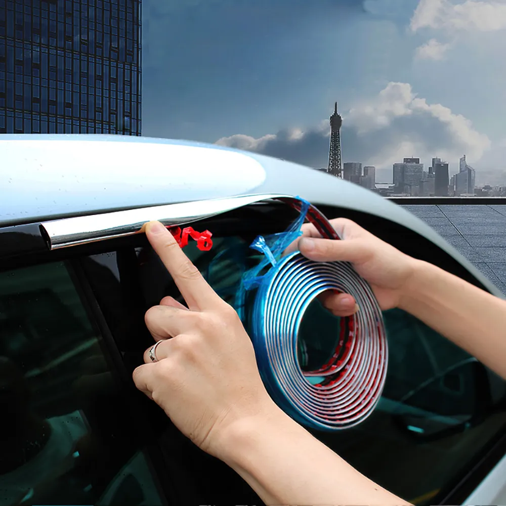 Auto Body Chrome Styling Moulding Trim Strip 15mmx5M Vinyl Wrap Black