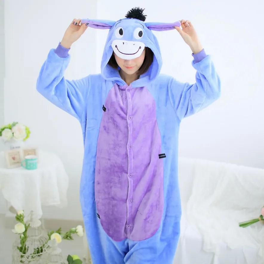 Unisex Donkey Cosplay Onesie Pajamas Adult Animal Sleepwear For Elderly Woman Jumpsuit From Homepro13 24 DHgate.Com