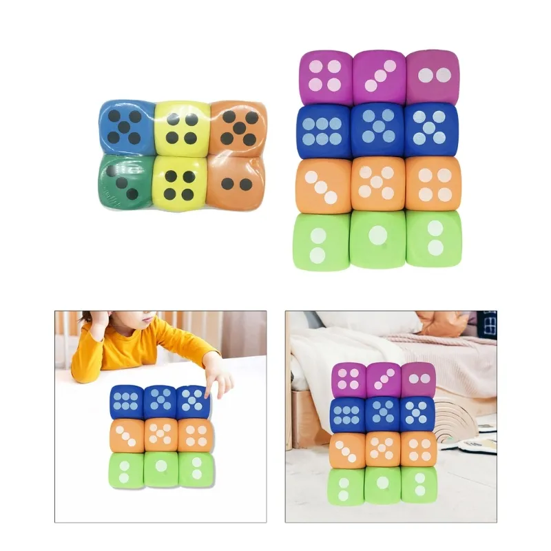 1pc/6pcs-Large Soft Foam Dice Set