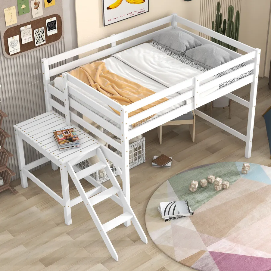 Space Saving Twin Size Loft Bed With Safety Rails And Ladder, Modern Design  For Children And Teens From Homepro178, $427.09 | DHgate.Com, image size:900x900