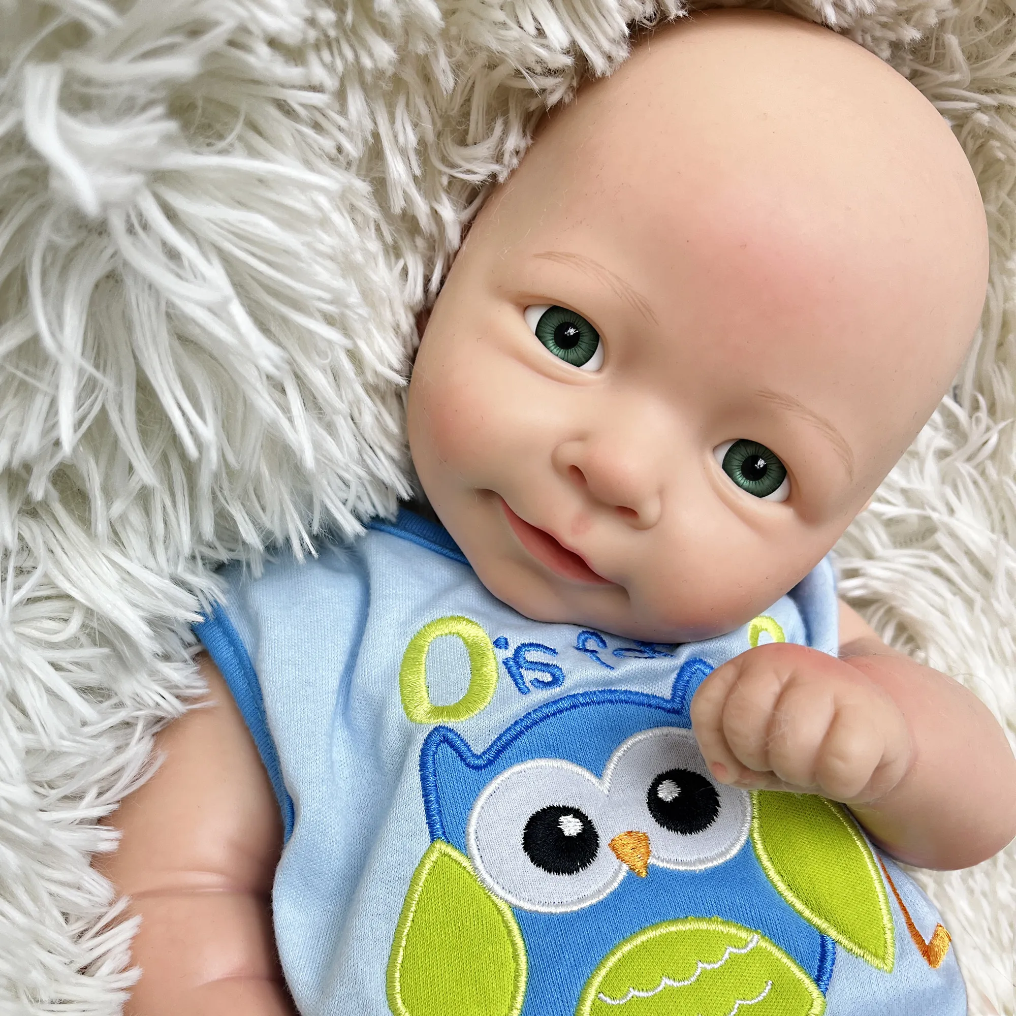 Realistic 45CM Boy Lisa Full Silicone Reborn Baby Doll Soft Solid Silicone Newborn Bebe Boneca Reborn Corpo De Silicone