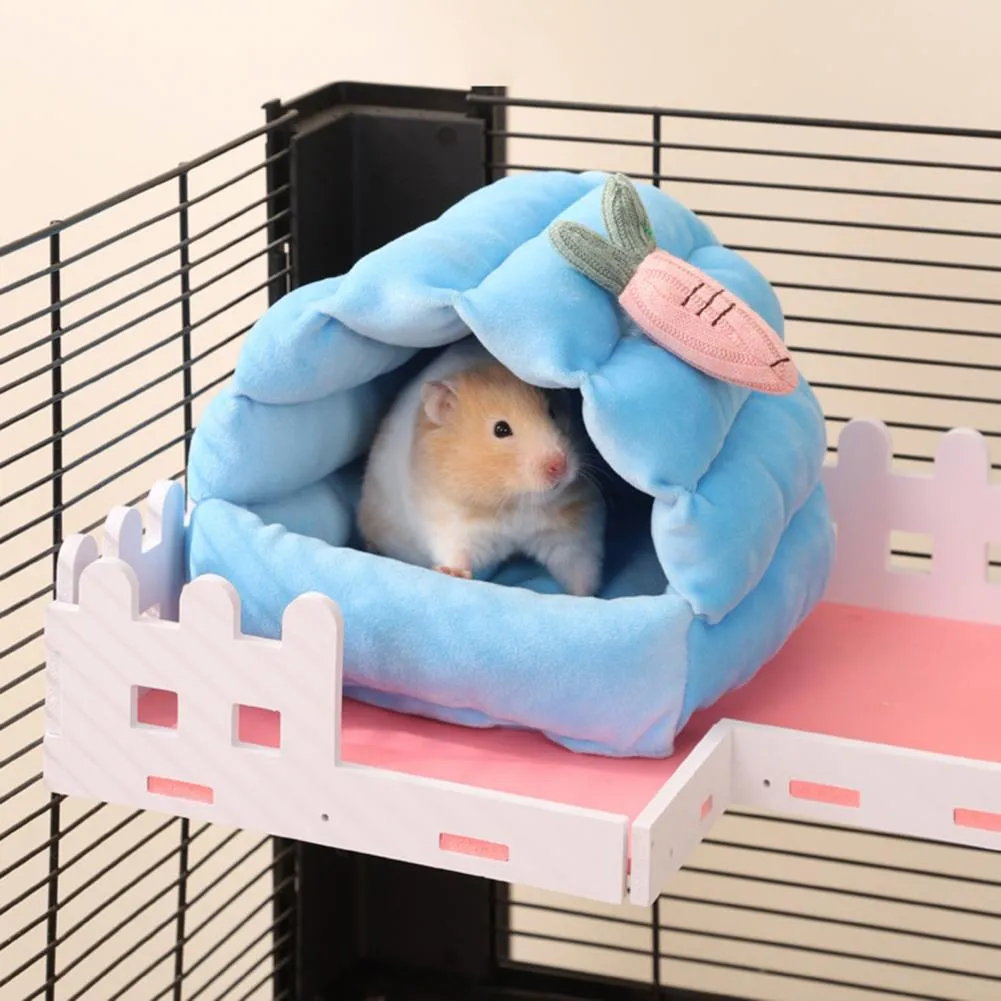 Guinea Pig Natural Wood Hideout With Hammock & Stairs - Multi-Level ...