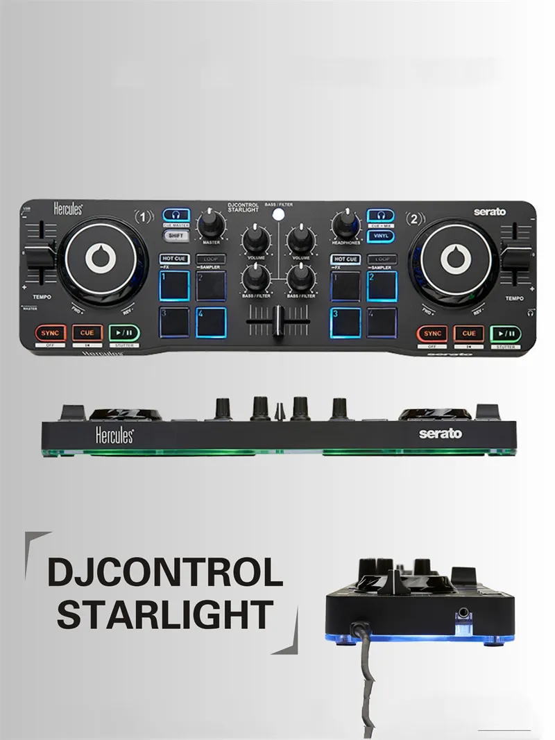 HERCULES Starlight DJ Controller, All-in-One DJ System with