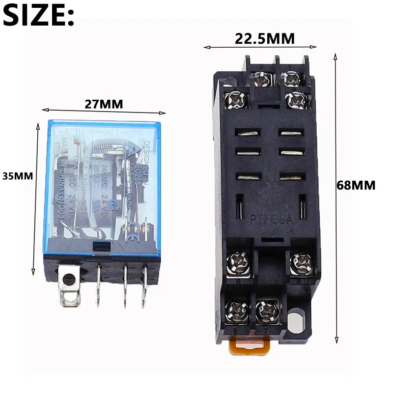 Aexit JQX-13F-2Z 24V Relays DC Coil 5A 240V AC / 28VDC Power
