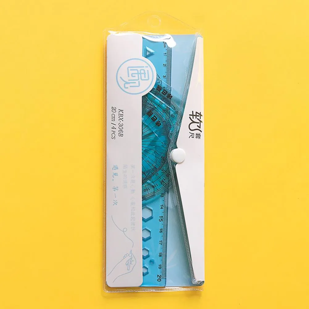 DHgate.com:Hollowed Out Geometry Ruler Set - 4Pcs Thickened Math Tools ...