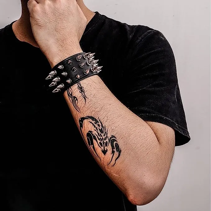 DHgate.com:Gothic Punk Leather Spike Bracelet: Adjustable DHgate.com:Gothic Punk Leather Spike Bracelet: Adjustable
