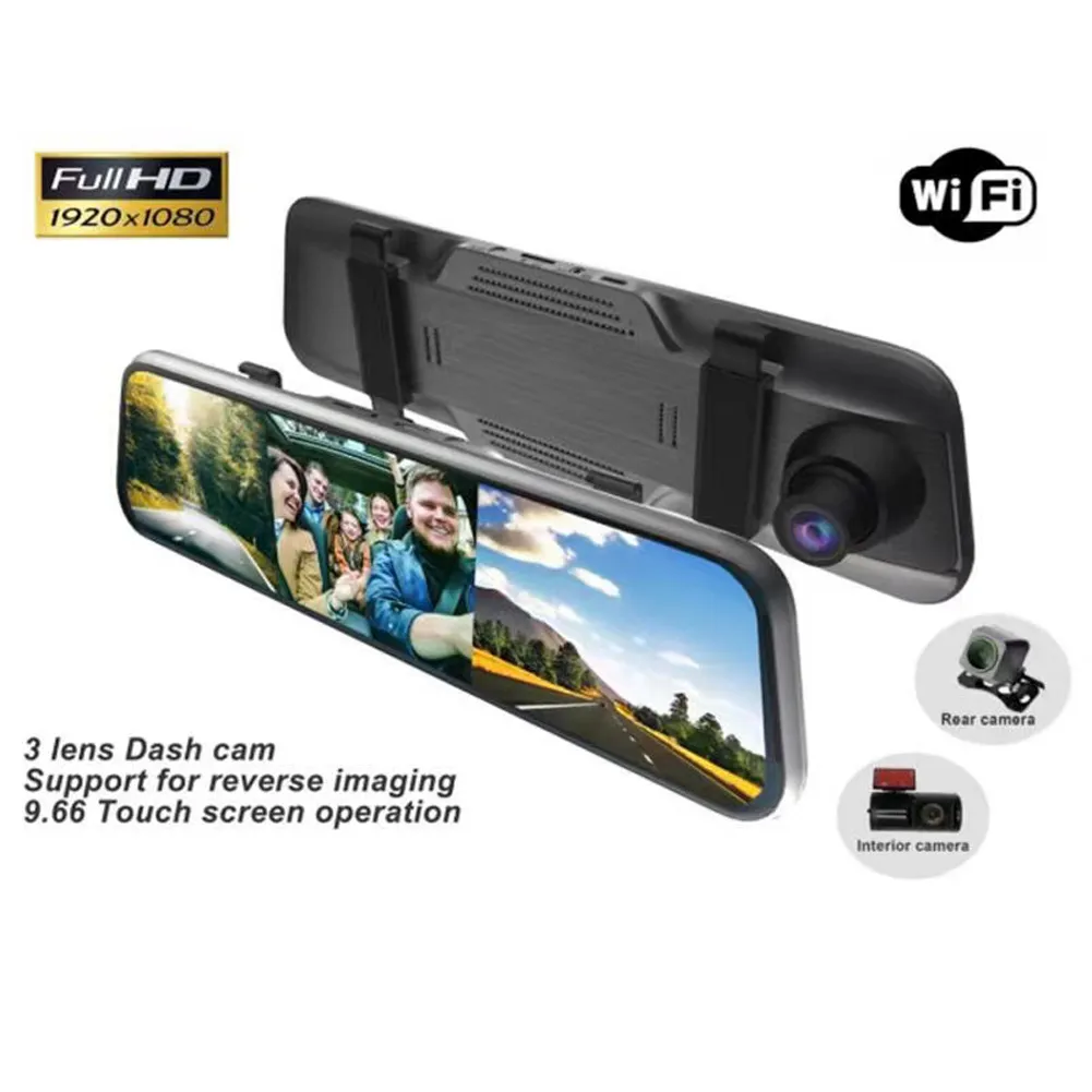 Full Hd 1080p Dual Dash Cam Car Mirror Front And Rear View Reversing Full Hd 1080p Dual Dash Cam Car Mirror Front And Rear View Reversing