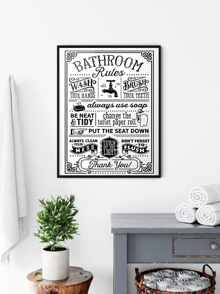 modern-humour-bathroom-rules-canvas-poster-my-wall-funny-word-search-wall-art-quote-painting-for-home-decor