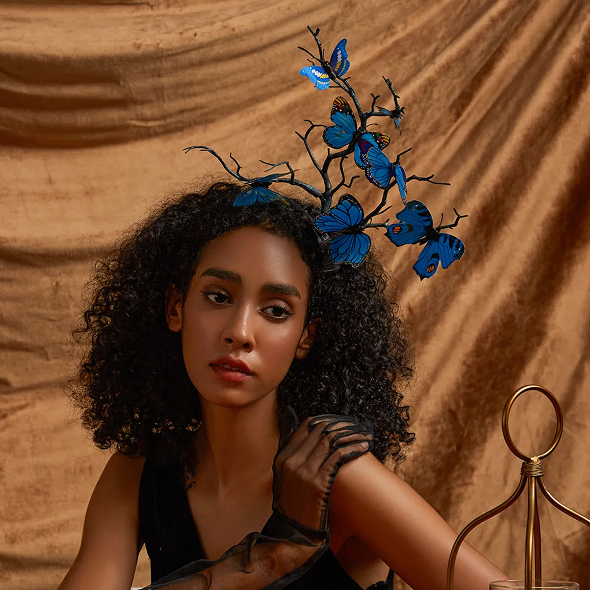 Butterfly Fascinator Hat Plastic Monarch Butterfly Headband 