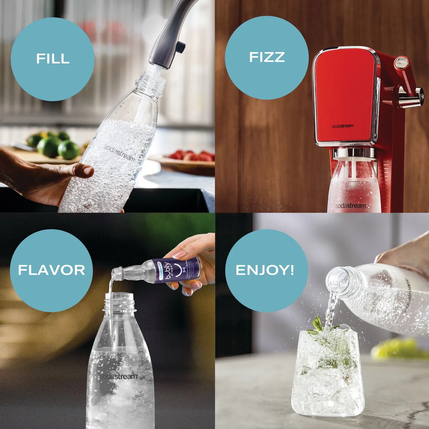 SodaStream Art Sparkling Water Maker Mandarin Red Soda Fountain Machine ...