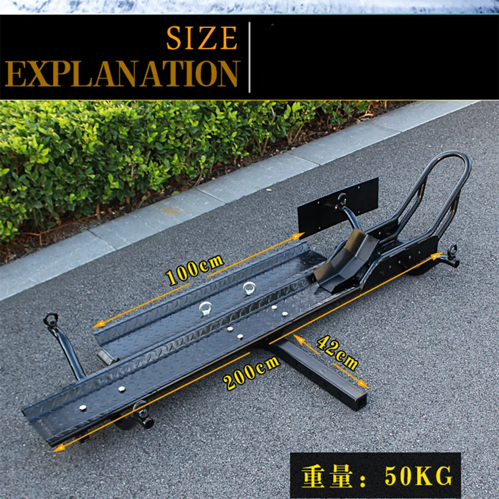 Square Bar motorcycle and trailer with Luggage Rack and Rear Square Bar motorcycle and trailer with Luggage Rack and Rear