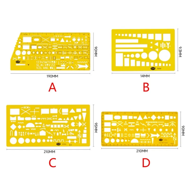 Flow Magic Stencils Clear Geometric Drawings Template Ruler, K Resin ...
