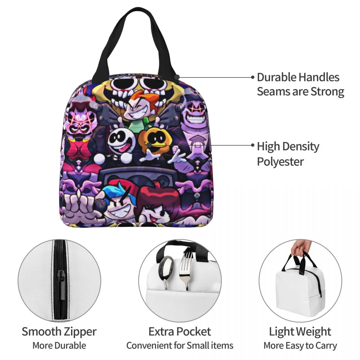 Funkin Characters Insulated Gloppie Lunch Bag Reusable Cooler Tote For School Picnic And Food Storage On Friday Nights From Homepro9 8.57 DHgate.Com
