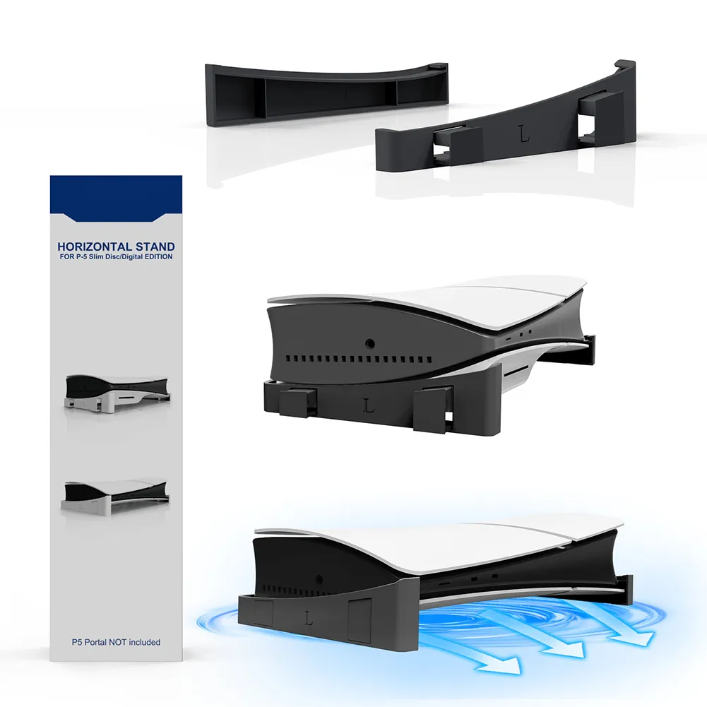 PS5 Console Holder Stand Horizontal Rack For Playstation 5 Slim Disc ...