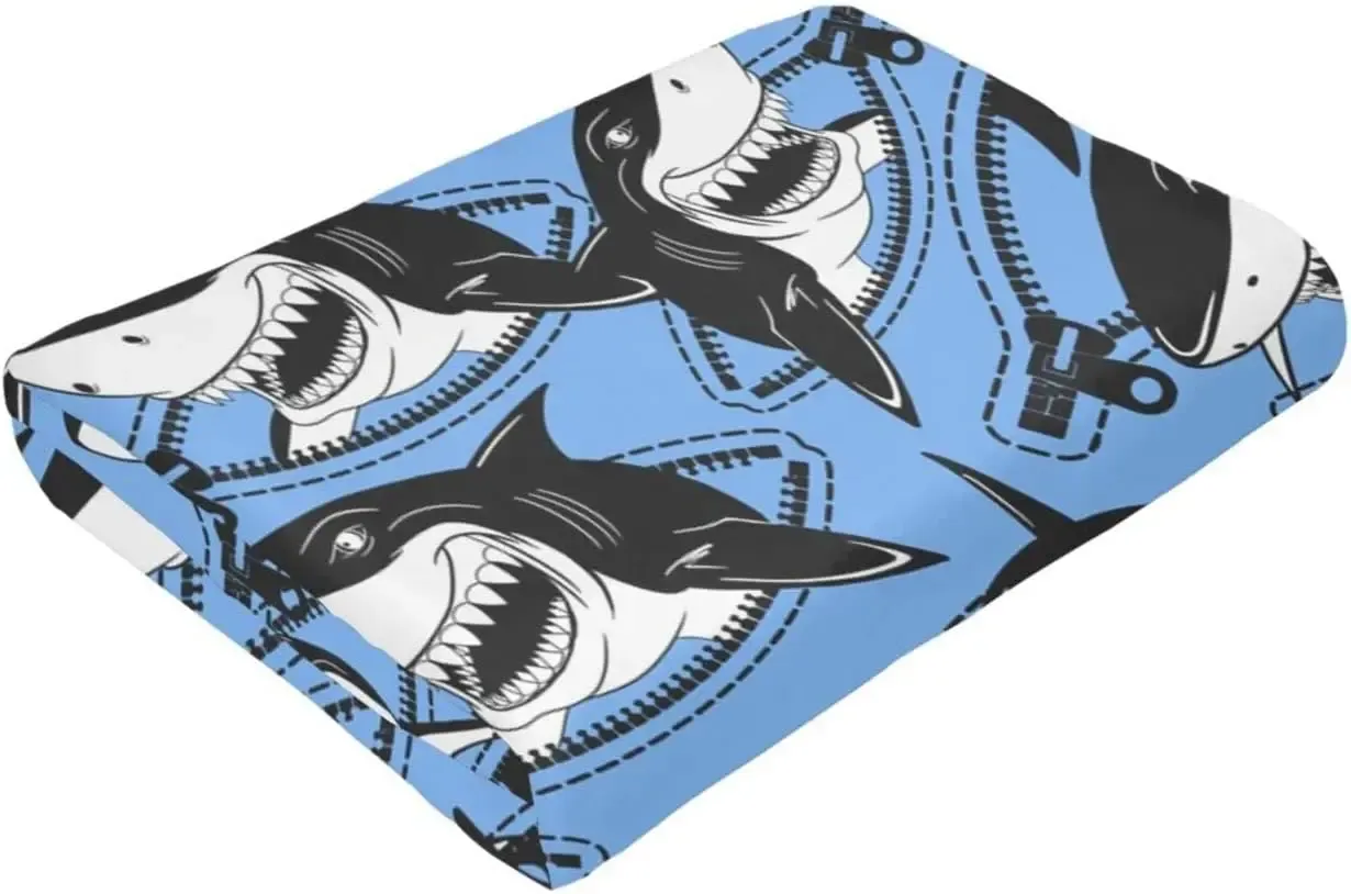 Animal Blankets And Throws, Shark Design Flannel Fleece Blanket