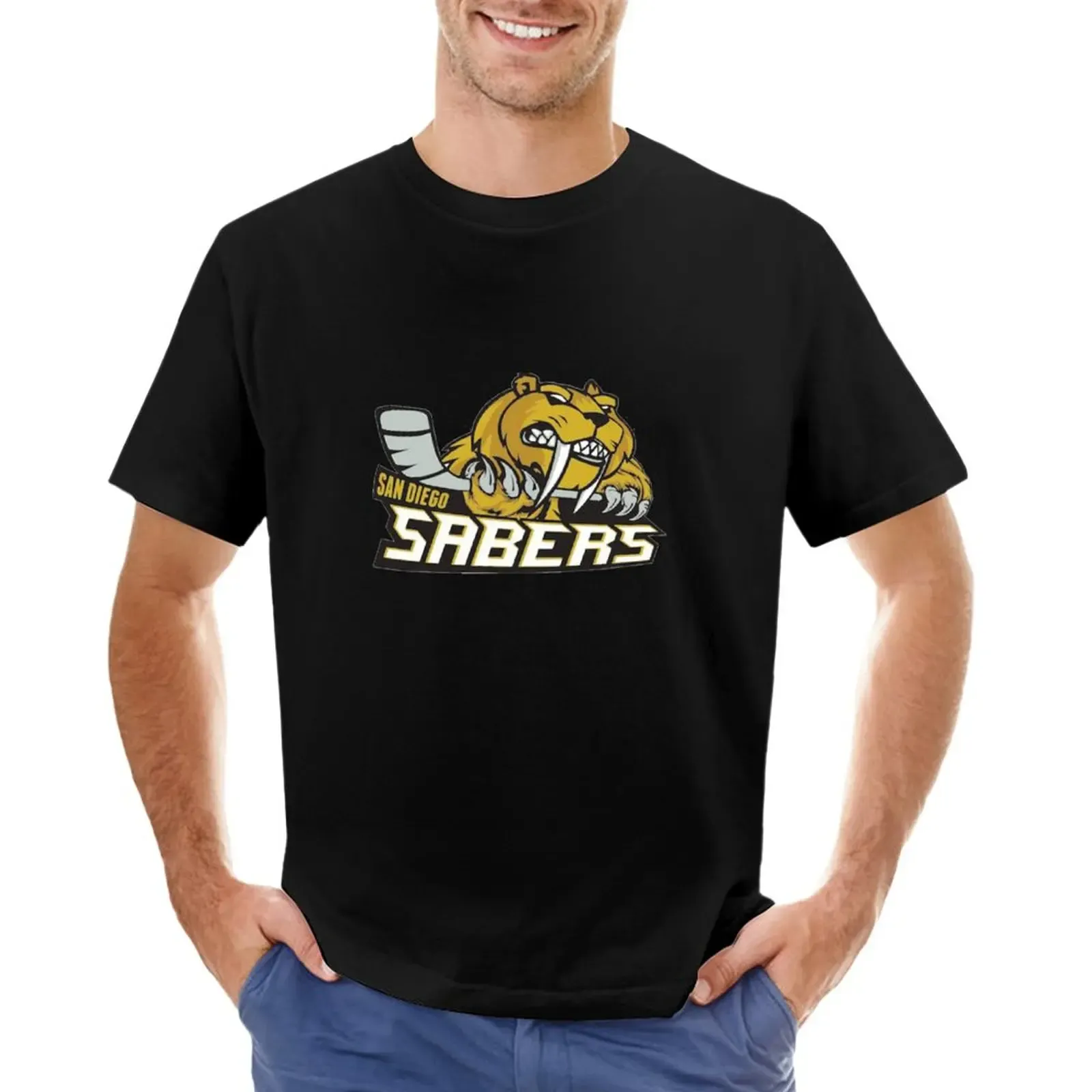 DHgate.com:San Diego Sabers Baseball Tee: Oversized White