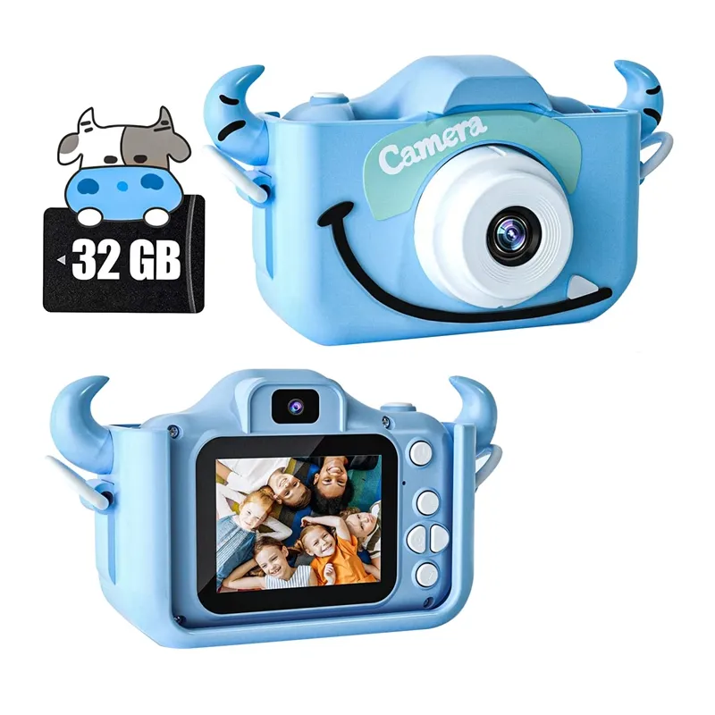 Kids Waterproof Camera 1080P HD With 32GB Card - Pink Digital Camera For Children 3-12