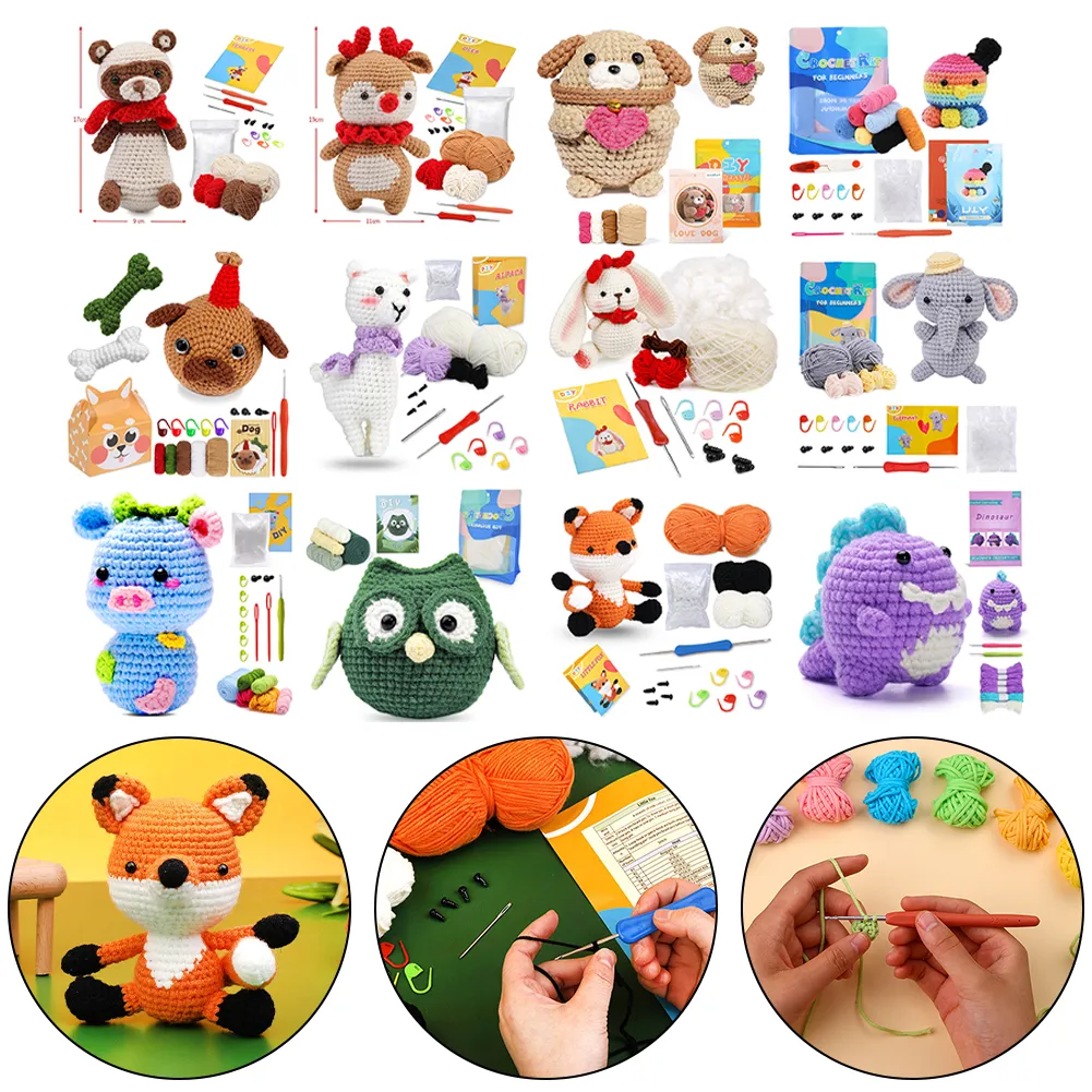Beginner Crochet Kit For Adults & Kids - Complete Animal Crochet Set With Yarn, Tools & Video Tutorial - View #5