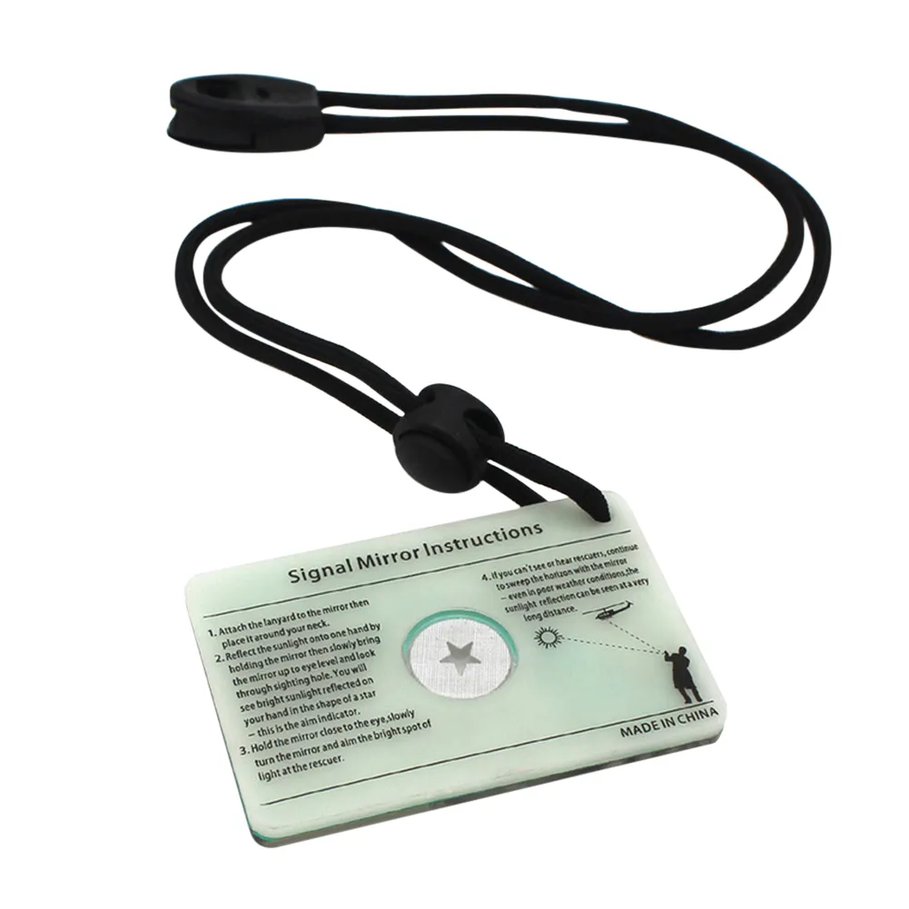 thumbnail image 2 of Survival Signal Mirror With Lanyard - Outdoor Emergency Reflective Mirror 2 of 12