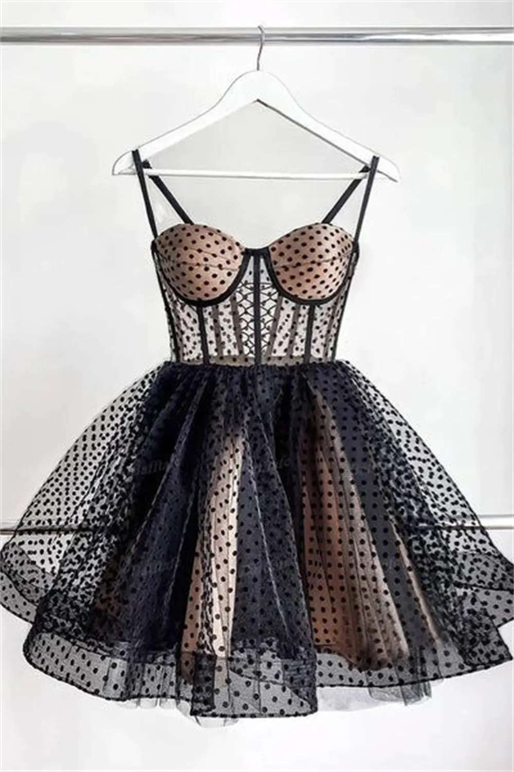 Bafftafe A Line Mini Homecoming Dress with Sweetheart Neckline and  Spaghetti Straps Cotton Polyester from Dhgate Homecoming Dresses - price  101.36