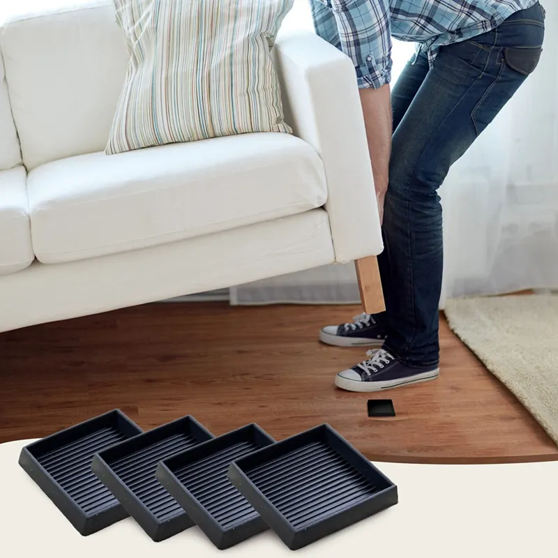 Rubber Furniture Pads Square Anti Skid Leg Coasters For Furniture