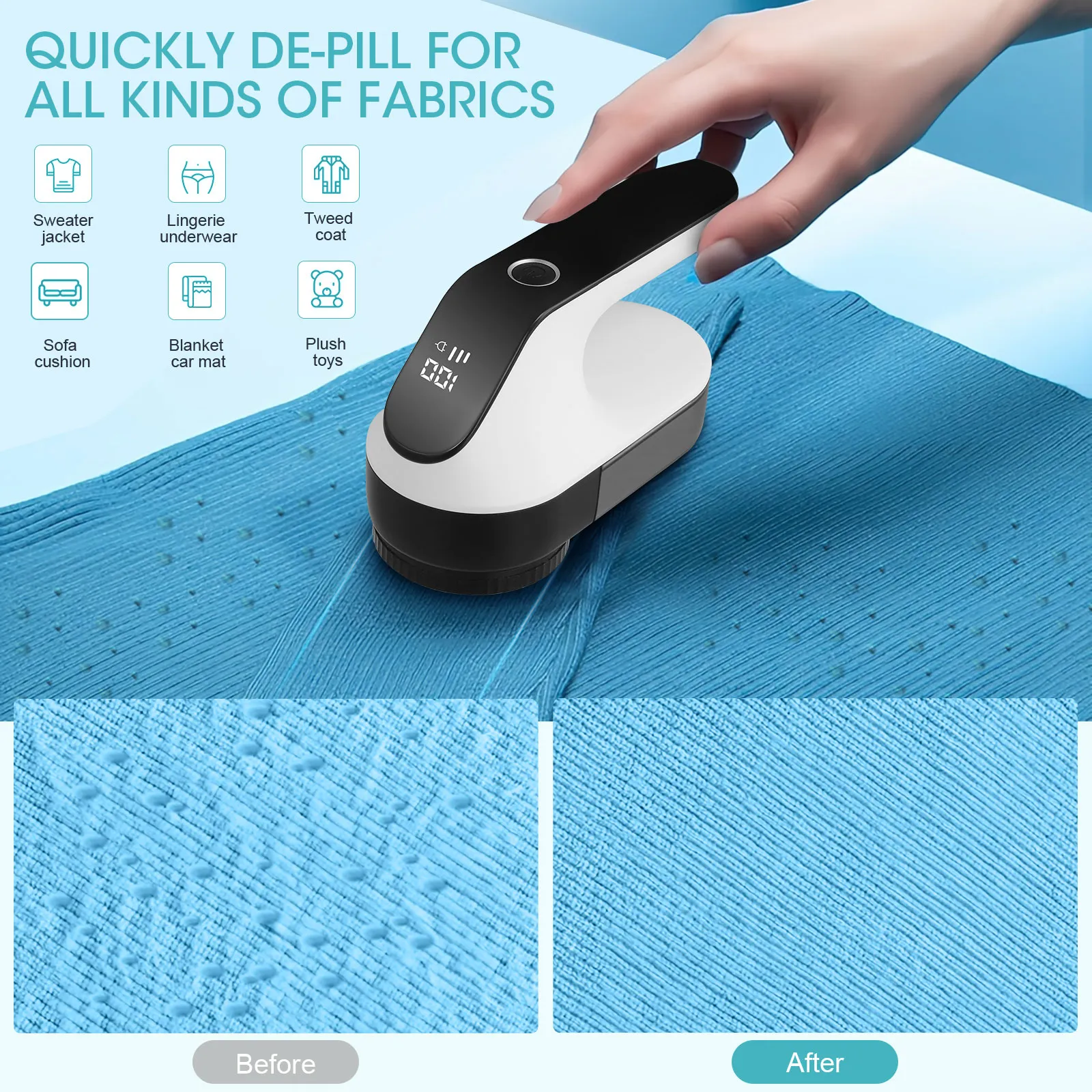 DHgate.com:3-Speeds Electric Fabric Shaver: Portable Lint Remover with ...