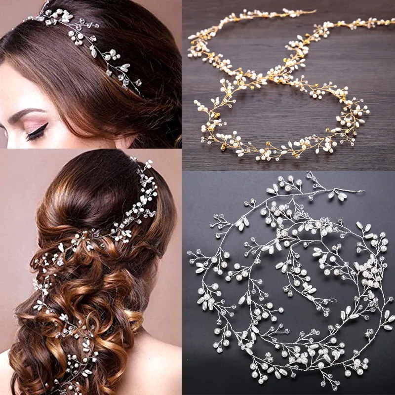 Simulated Pearl Crystal the crown for Brides - display picture 1