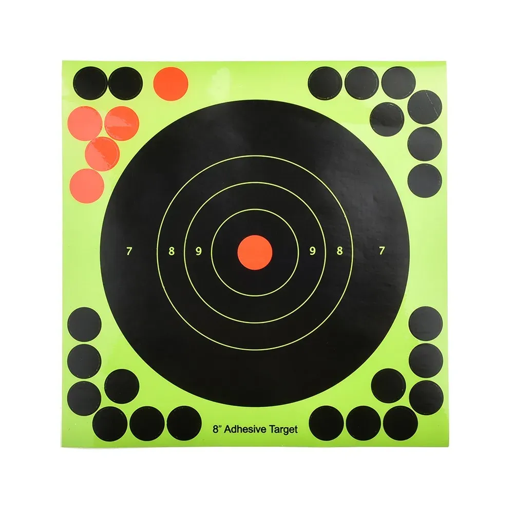 Target Paper Green Wholesale Glow Reactive Target Papers, 50 Pack 8x8 Florescent Green ...