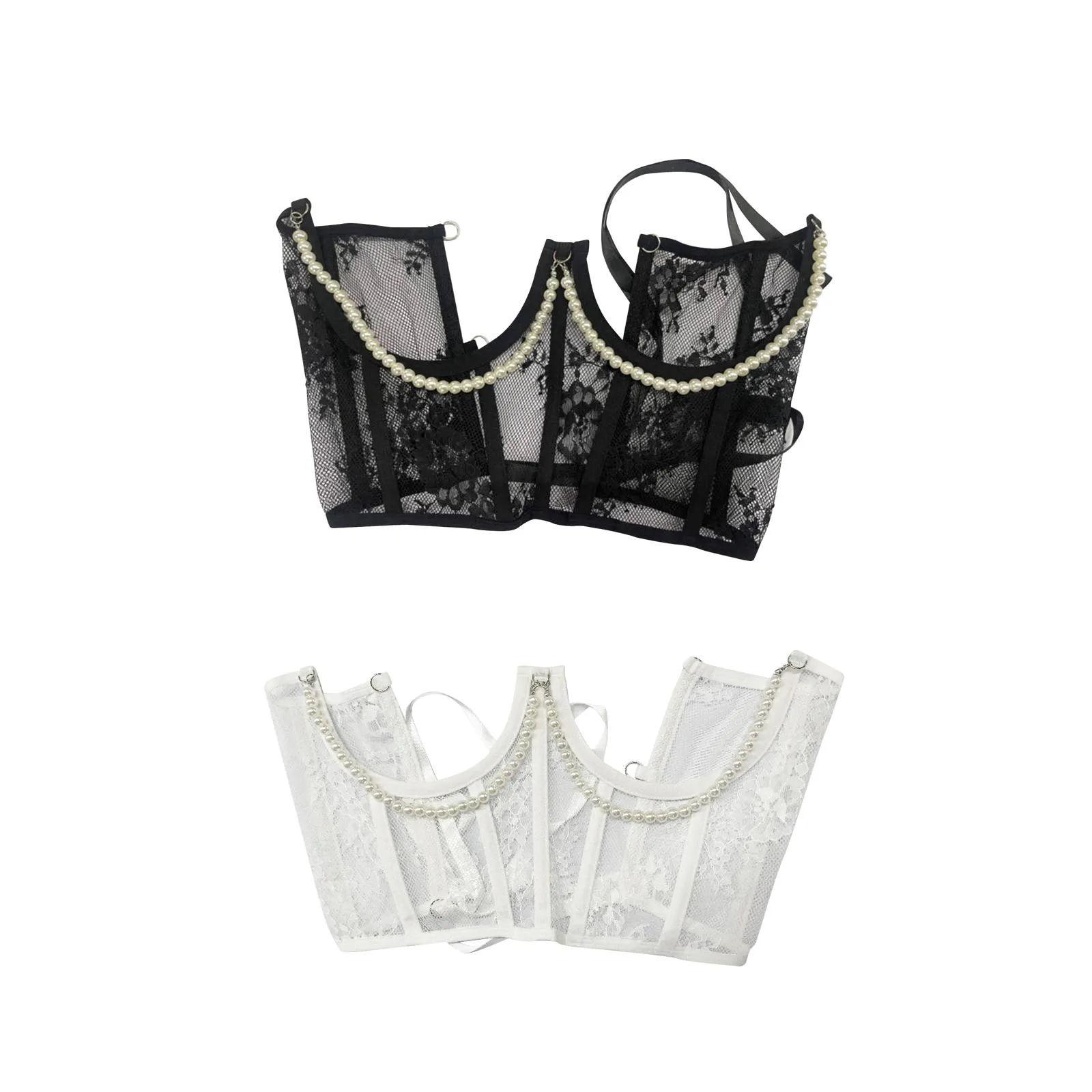 Apatico - Joi Lace Up Belt - Clear PVC - Corset Style