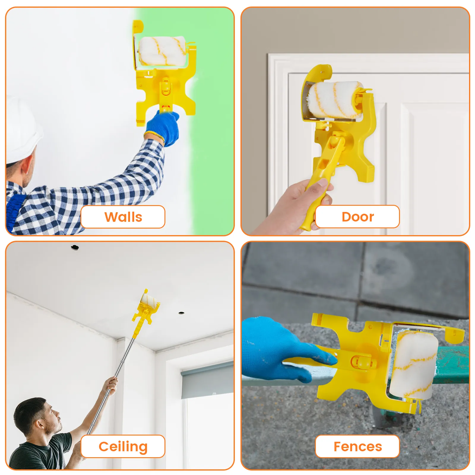 Clean Cut Paint Edger Roller Brush Portable Wall Paint Edger Tool for Doors Windows Ceilings Easy to Use Precise Application