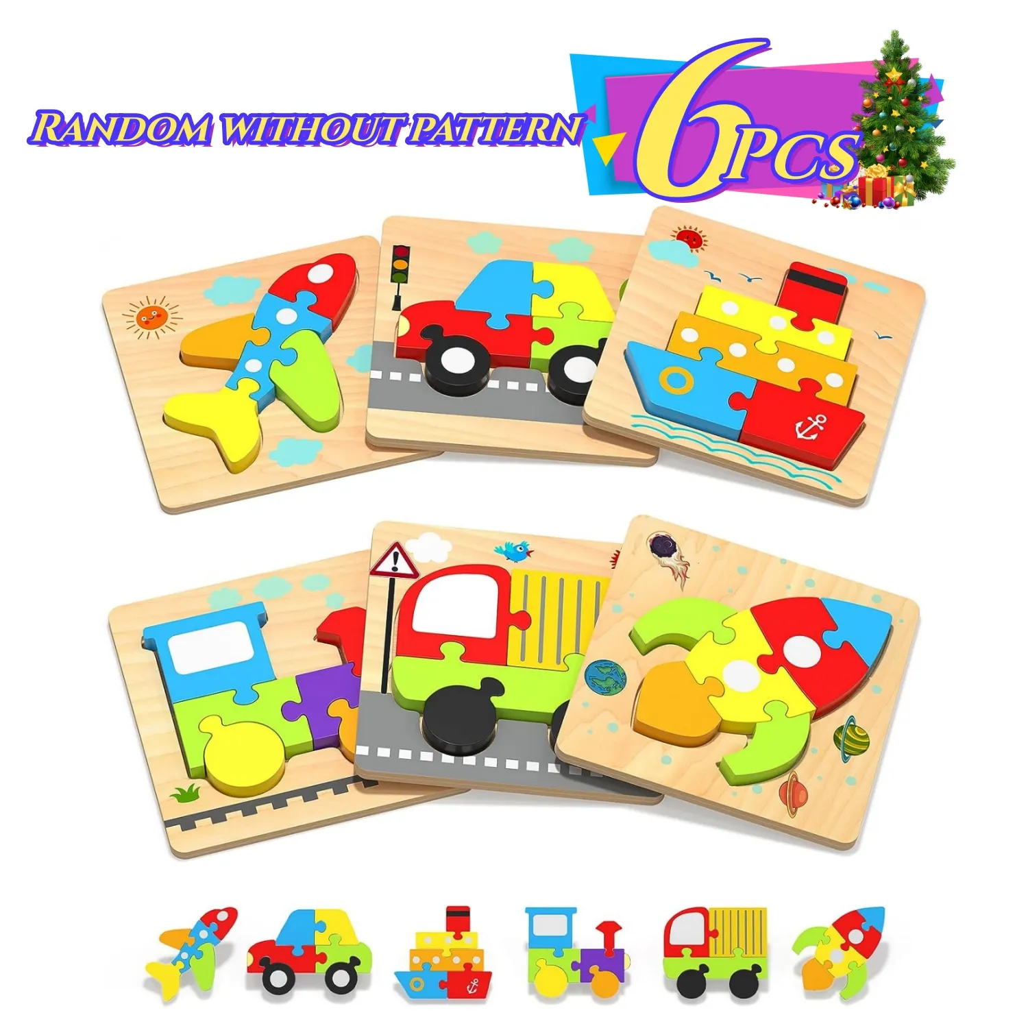 Wooden Toddler Puzzles Gifts Toys For 1 2 3 Year Olds Vehicle Shape Jigsaw Montessori Educational Preschool Learning Toys For Boys And Girls From Homepro15 12.73 DHgate.Com