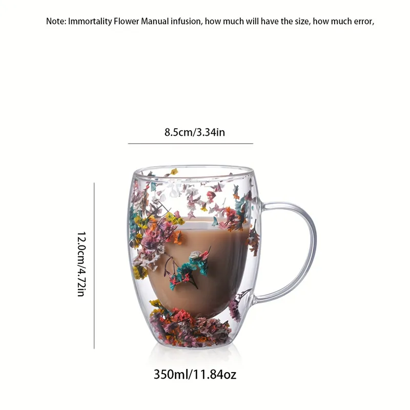 Double Wall Best Glass Coffee Mugs With Handle Heat