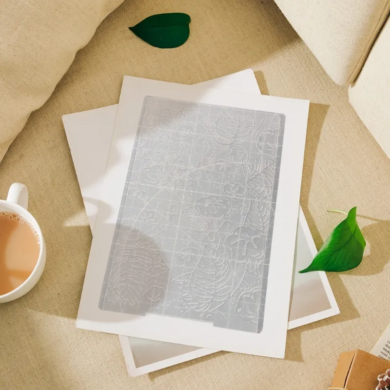 Heart Shape Frame Embossing Folder For Card Making - Plastic Template For Scrapbooks & DIY Crafts