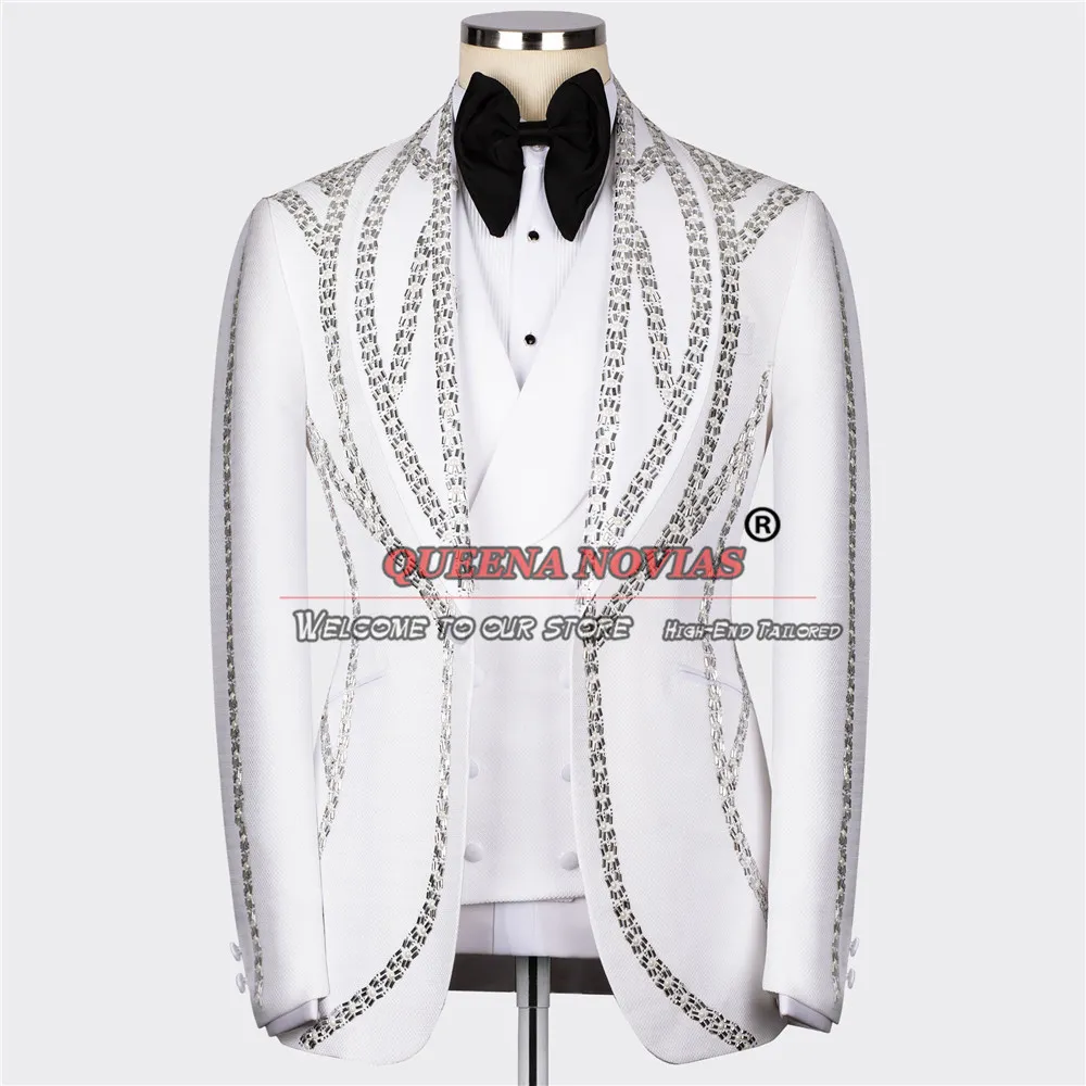 Rhinestone 3 Piece Set - Ivory Rhinestone 3 Piece Set - Ivory