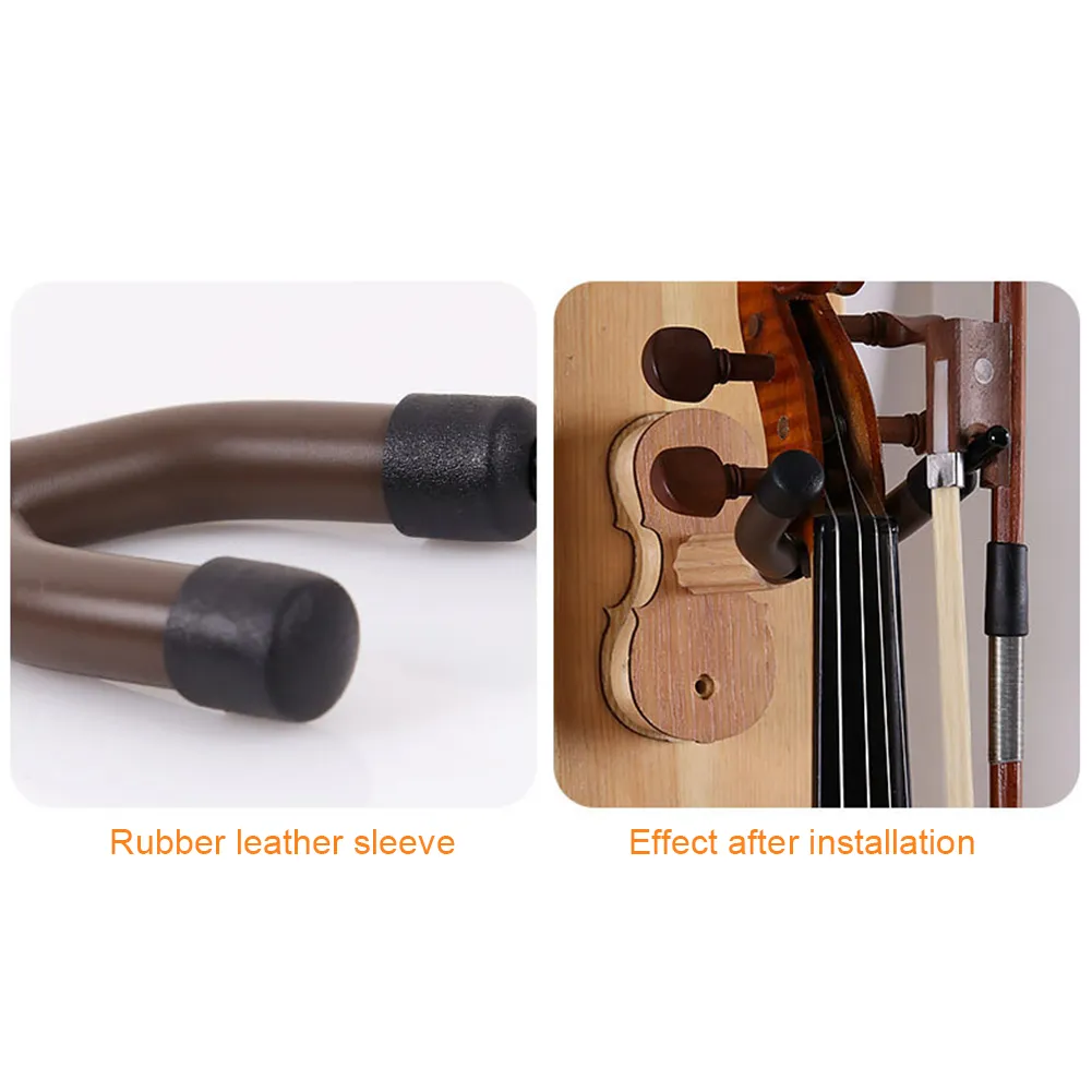 Violin Viola Wall Mount Hange,Violin Viola Hook,with Bow