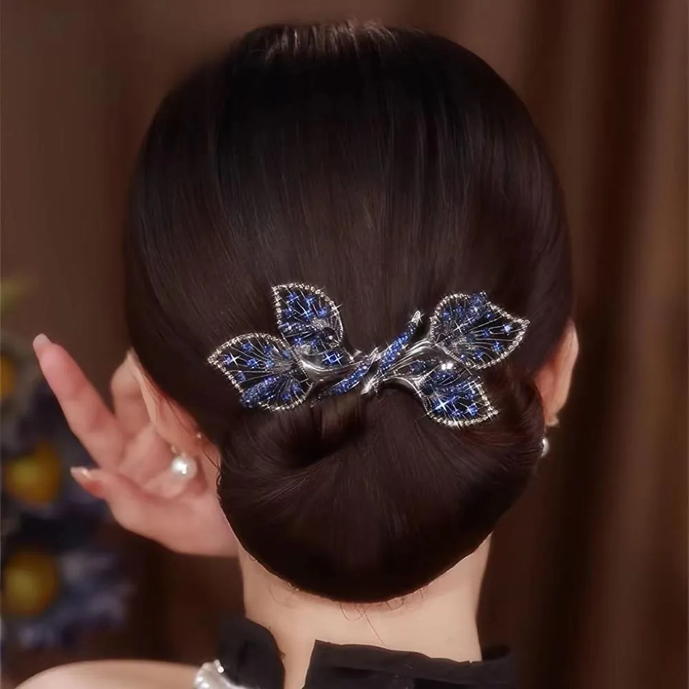 クジラのテールラインストーンフラワーヘアクリップパンメーカー クジラのテールラインストーンフラワーヘアクリップパンメーカー