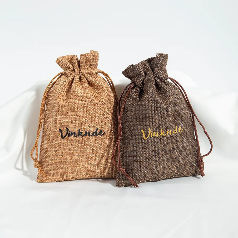 Burlap favor bags wholesale hot sale