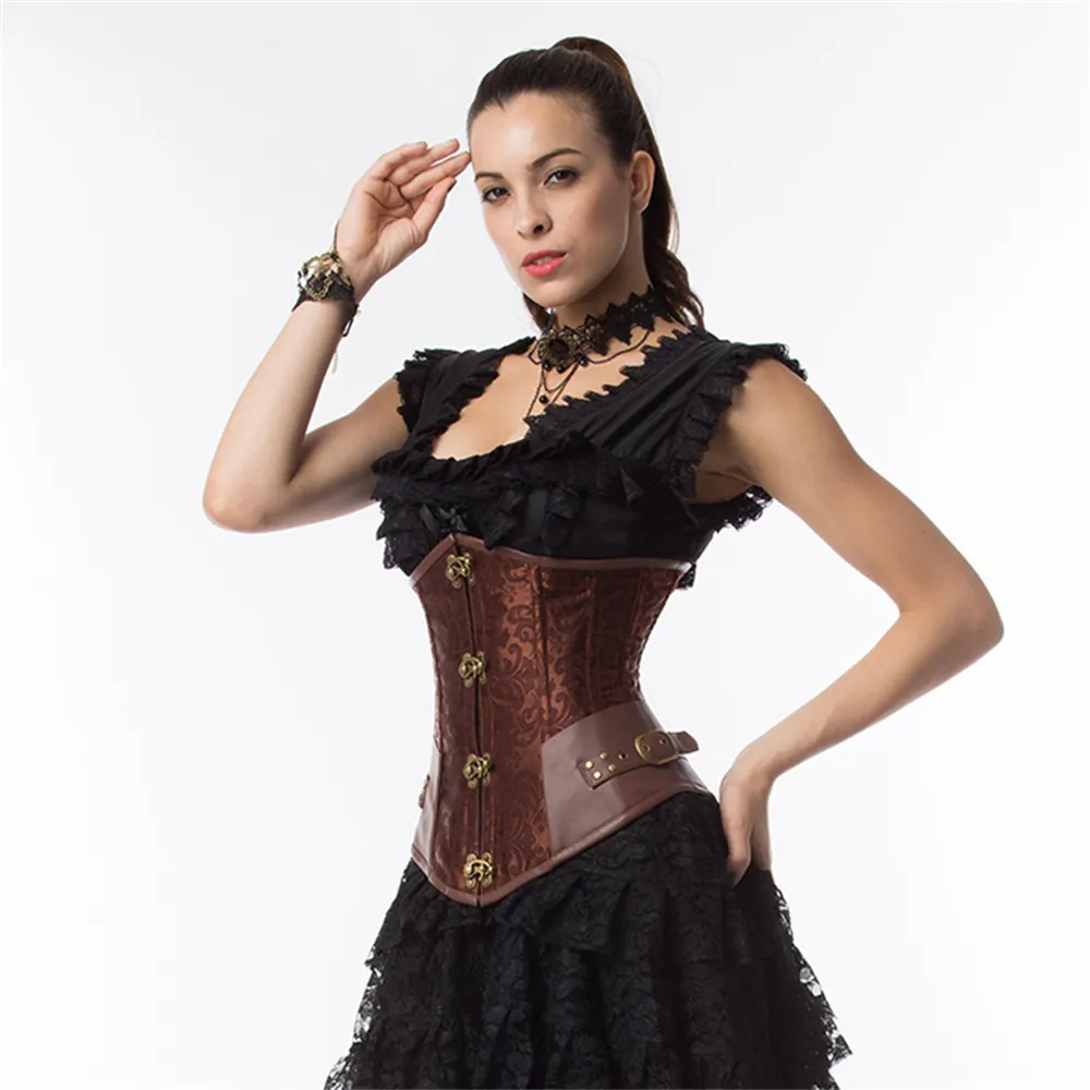 Ropa Interior Sexy Corsé Gótico Negro De Vinilo PVC - Lencería Steampunk Moldeadora Talla S Corsé Vinilo PVC