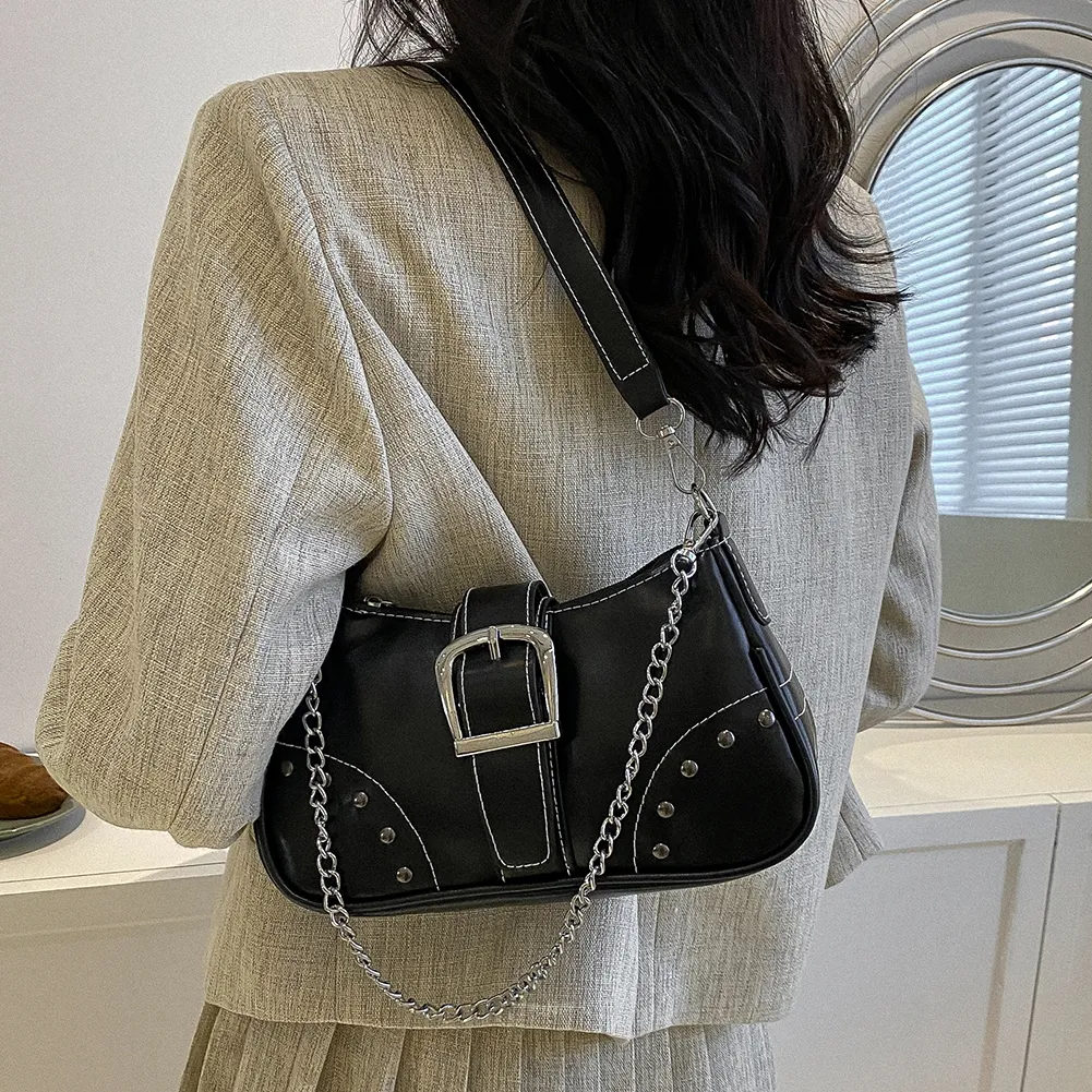 バッグ archive Y2K chain studs shoulder bag DHgate.com:Y2K Shoulder Bag: Cool Chain Handbag, Trendy
