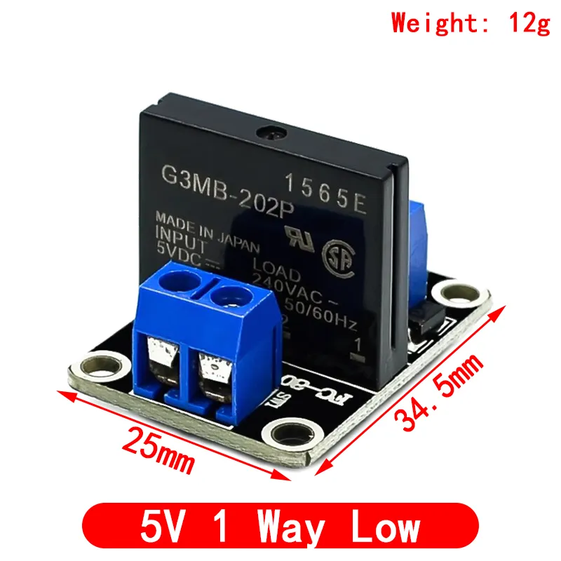 5V Solid State Relay Module: 1, 2, 4, & 8 Channel Options High/Low ...